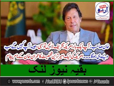 RICH, MAN, OF, USA, SAID, TO, IMRAN KHAN, COME, ONCE, TO, USA, EVERYTHING, WILL, BE, HAPPENED, AS, YOU, LIKE