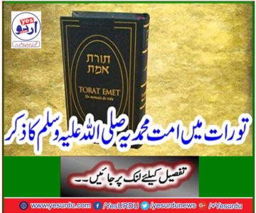 In the Torah, the Ummah mentions this