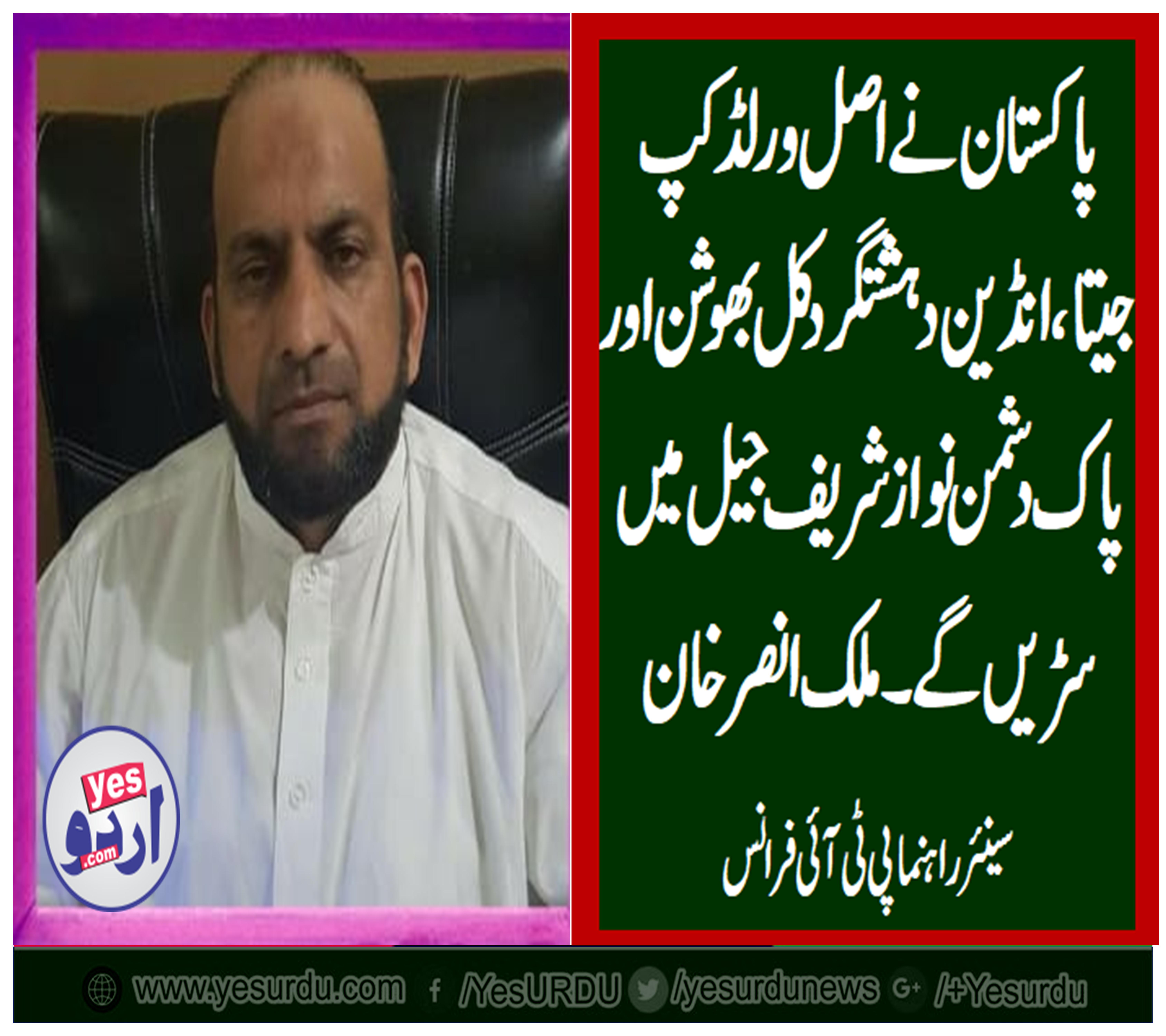 MALIK ANSAR KHAN, SENIOR, LEADER, PTI, FRANCE, SAYS, PAK , WON, THE, WROLD, CUP, BY, GETTING, GOOD, DECISION, OF, KULBHUSHAN JADAVE, IN, OUR FAVOR