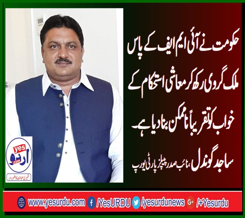 SAJID GONDAL, VICE PRESIDENT, PPP, EUROPE