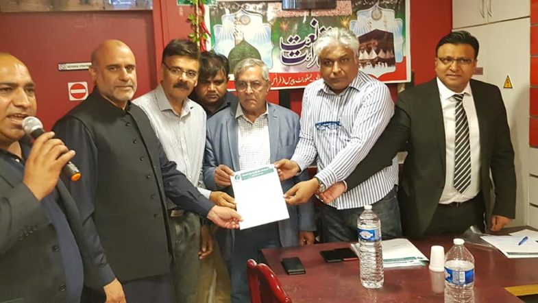 PMLN, FRANCE, REARRANGED, MIAN MUHAMMAD HANIF , ELECTED, AS, PRESIDENT, PMLN, FRANCE