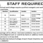 Iqra Residential School / College Quetta Jobs 2019 for 12+ Hostel Warden, PTI, Teachers, Lecturers & Vice Principal