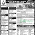 Join Pakistan Air Force 2019 in Permanent Commission, SPSSC and SSC – Apply Online