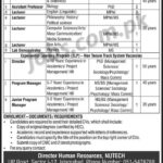 National University of Technology (NUTECH) Islamabad Jobs 2019 for Teaching & Non-Teaching Staff