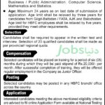 House Building Finance Company / HBFC Jobs 2019 For Graduates & Junior Officers (All Pakistan) – Download NTS Form