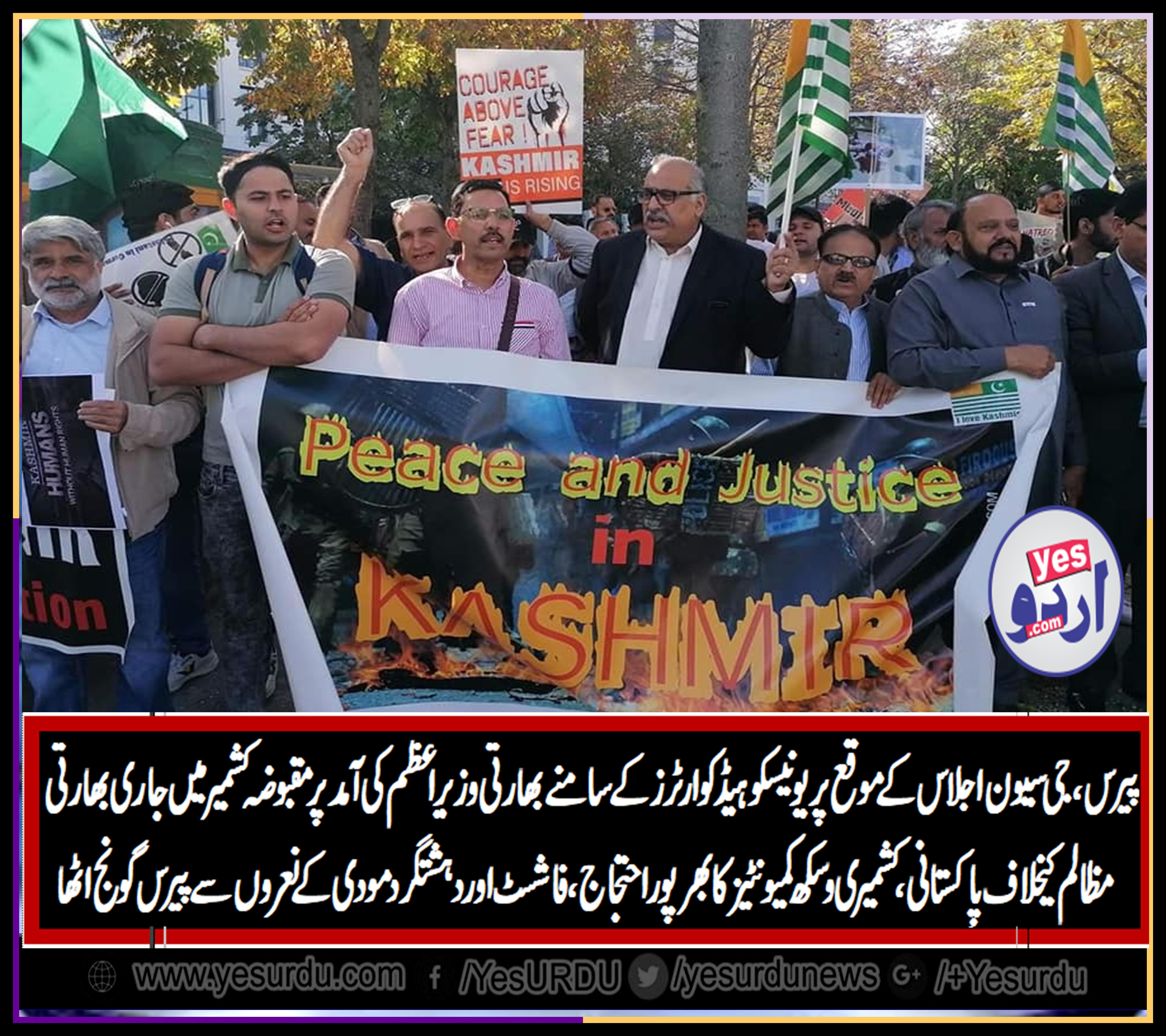 protest, against, Indina, PM Modi, at, Paris