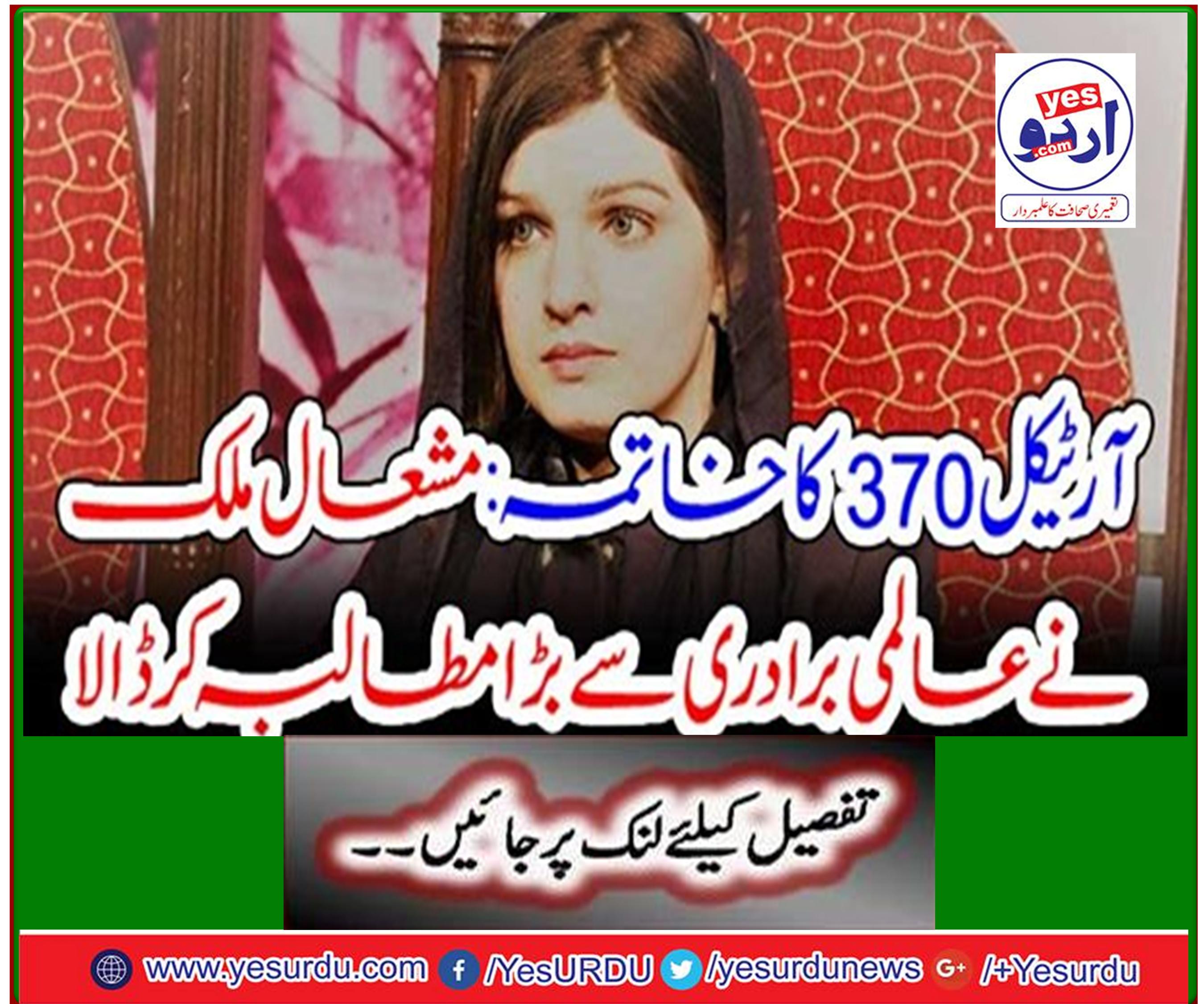 Article 370 Ending: Torch Malik Demands Greater Demand from the Global Community