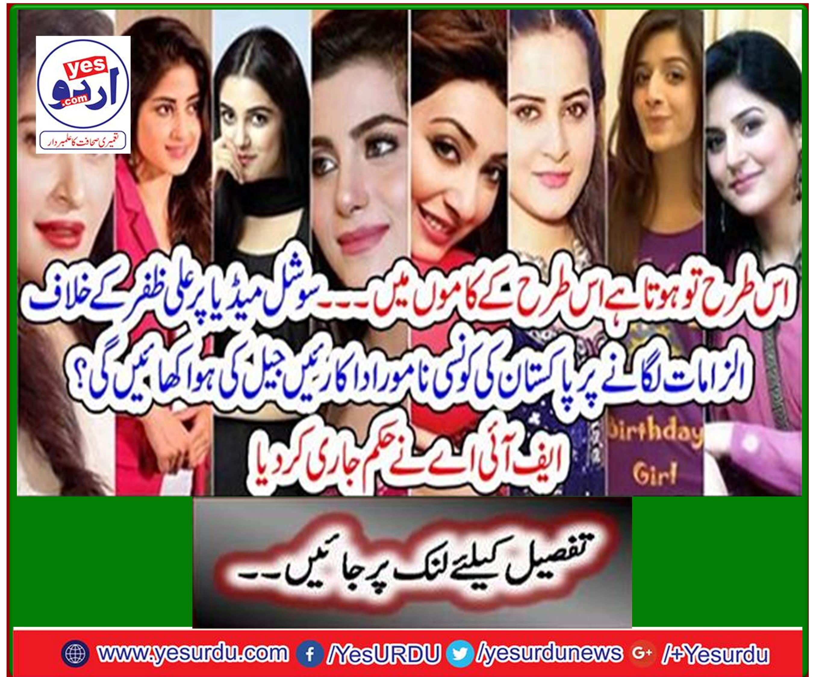 Which Pakistani celebrity will be jailed for making allegations against Ali Zafar on social media? The FIA ​​issued the order