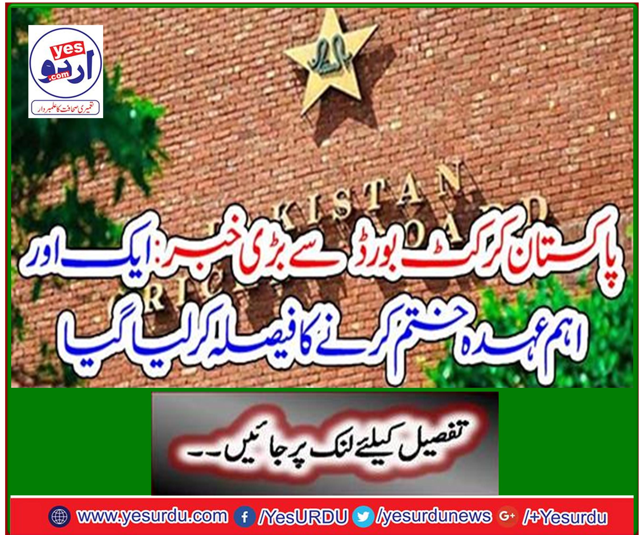 Big news from Pakistan Cricket Board: Another important post has been decided