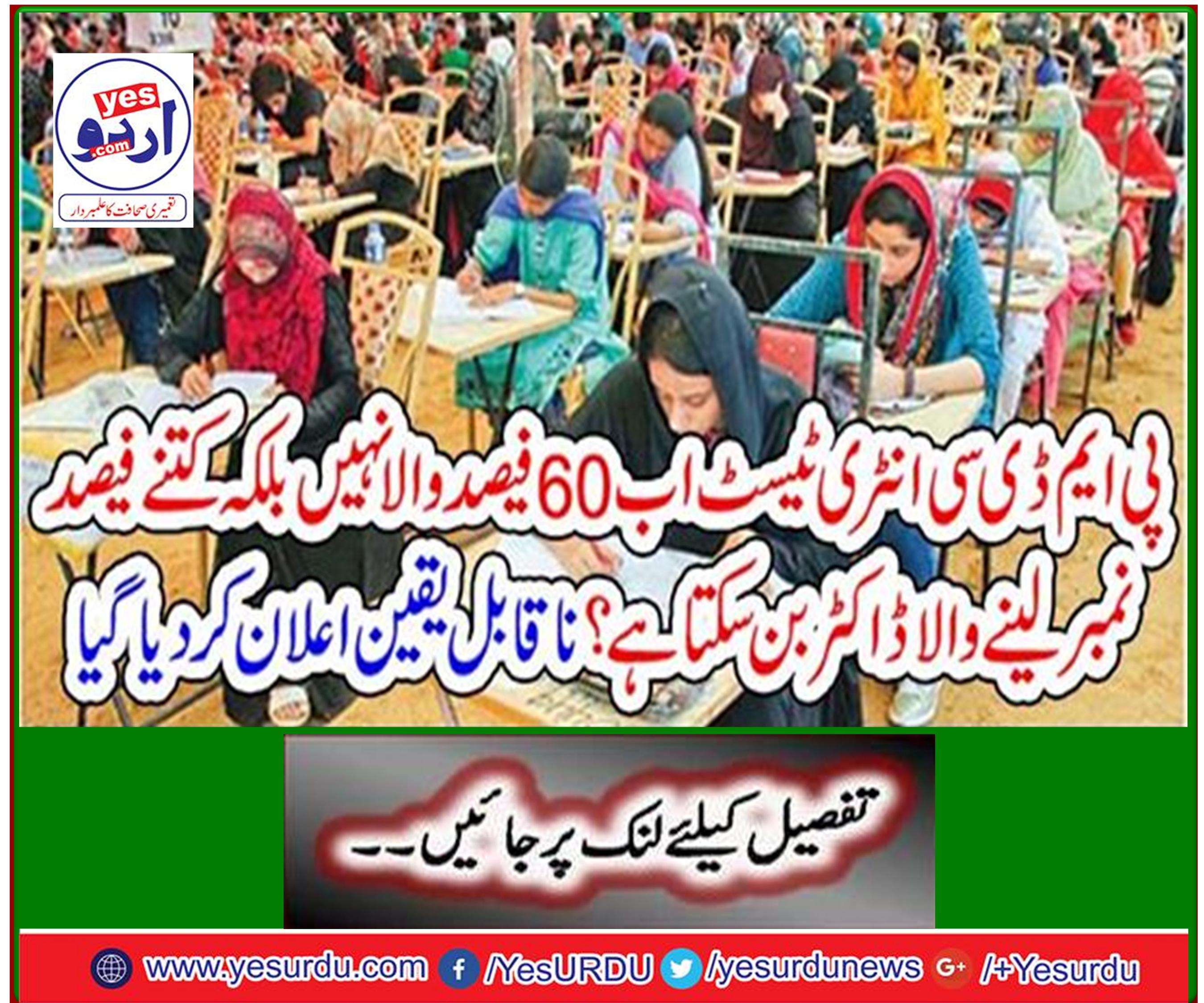 The PMDC Entry Test is no longer about 60% but how many percent can be a doctor taking number? Incredible announcement