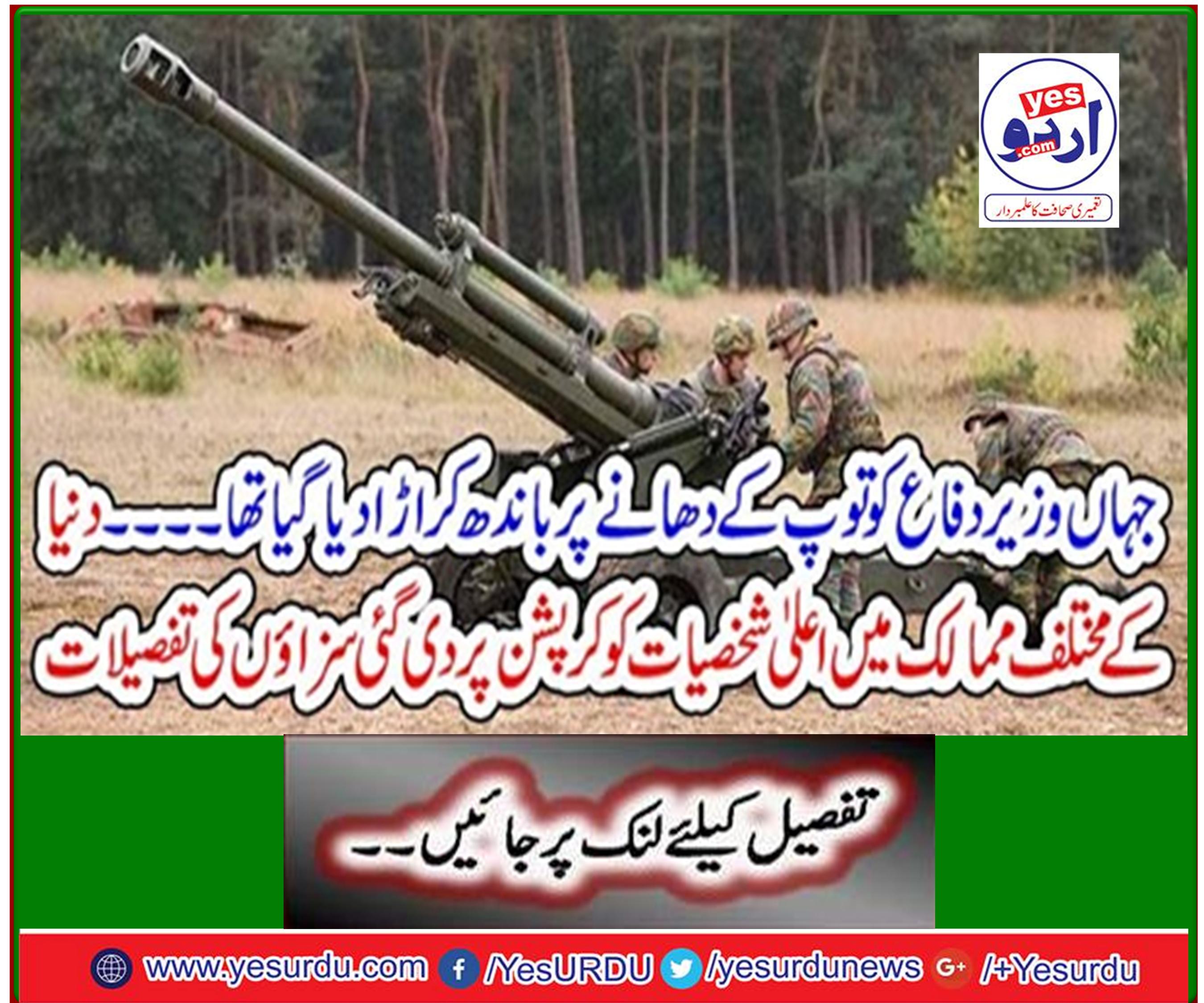 Details of the penalties imposed on top personalities in different countries of the world