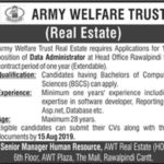Army Welfare Trust Rawalpindi Jobs 2019 for IT / Data Administrator