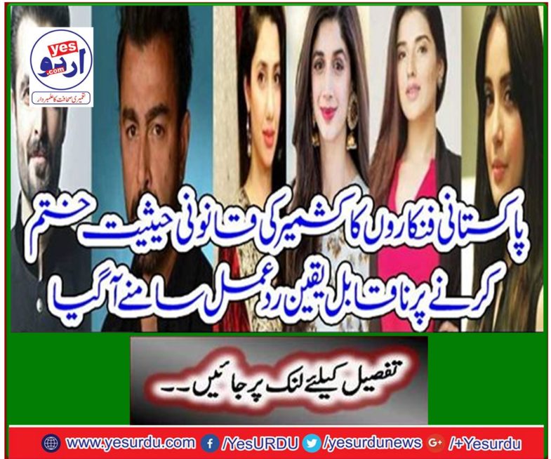 Pakistani artists have an incredible reaction to ending Kashmir legal status