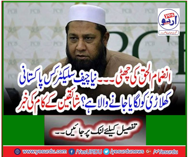 Inzamam-ul-Haq's leave ... Which Pakistani player is the new Chief Selector to be appointed? News of the work of the fans