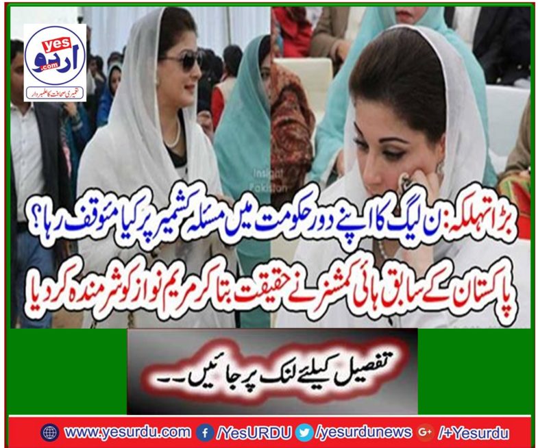 Former Pakistan High Commissioner Maryam Nawaz has been shamed by telling the truth