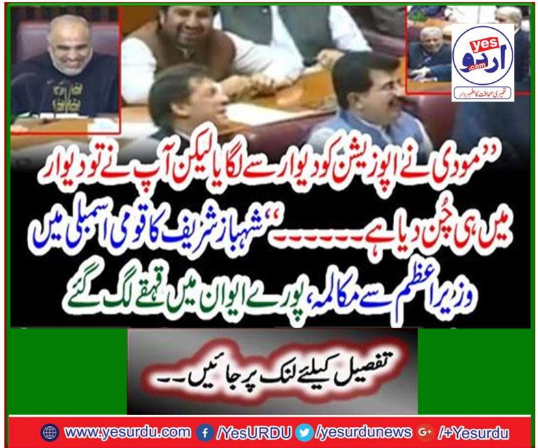 Shahbaz Sharif talks with Prime Minister Imran Khan in National Assembly, laughs throughout the House