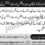 English Newspaper Staff Jobs in Peshawar for Correspondents, Bureau Chief & News Agents
