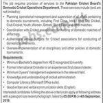Pakistan Cricket Board (PCB) Jobs 2019 for General Manager – Domestic Cricket
