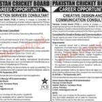 Pakistan Cricket Board (PCB) Jobs 2019 for Creative Design/Communication and Production Services Consultants