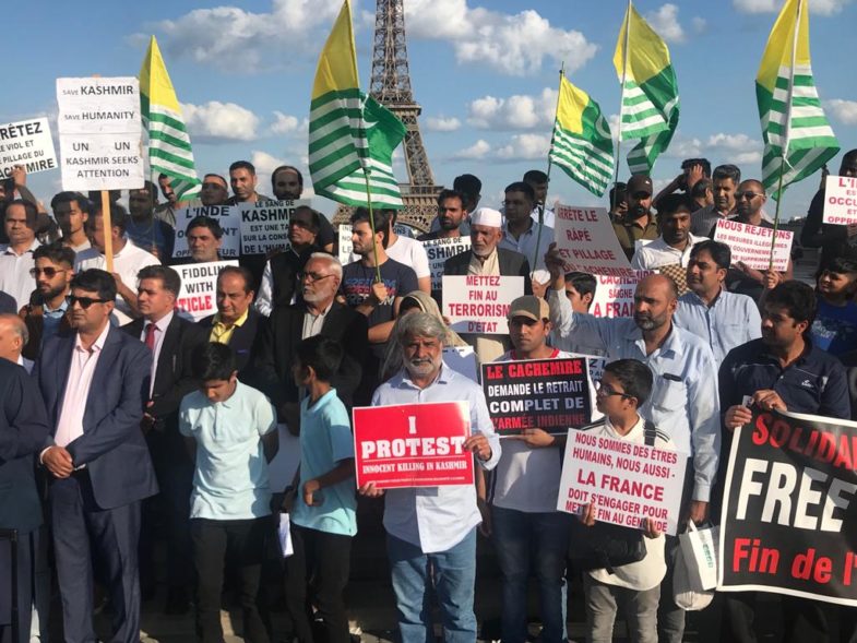 GRAND, PROTEST, BY, PAKISTANI, AND, KASHMIRIS, AT, EIFEL, TOWER, PARIS, AGAINST, INDIAN, GOVT, AND, THEIR, SO CALLED, PRESIDENTIAL, ORDER, OF, ABOLISHING, ARTICLE 370, AND, 35 A