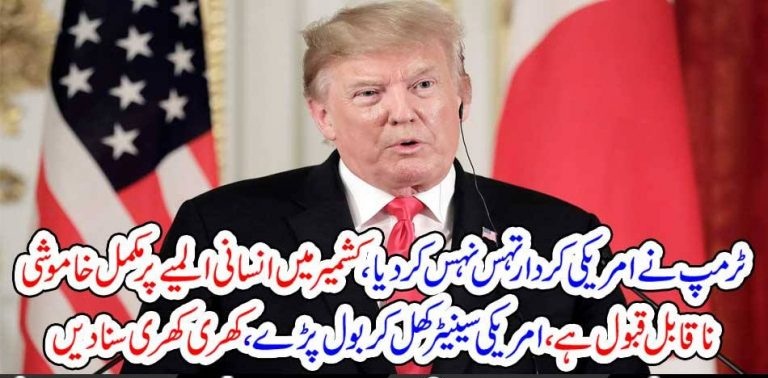 AMERICAN, SENATORS, BLASTED, OVER, TRUMP'S, SILENCE, ABOUT, KASHMIR, 