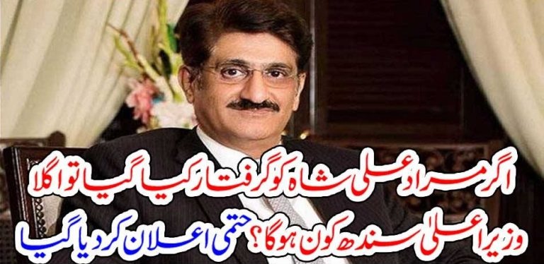 WHO, WILL, BE, THE, CHIEF MINISTER, OF, SINDH, IF, MURAD ALI SHAH, ARRESTED