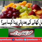 How is it that you drink water after eating fruit?