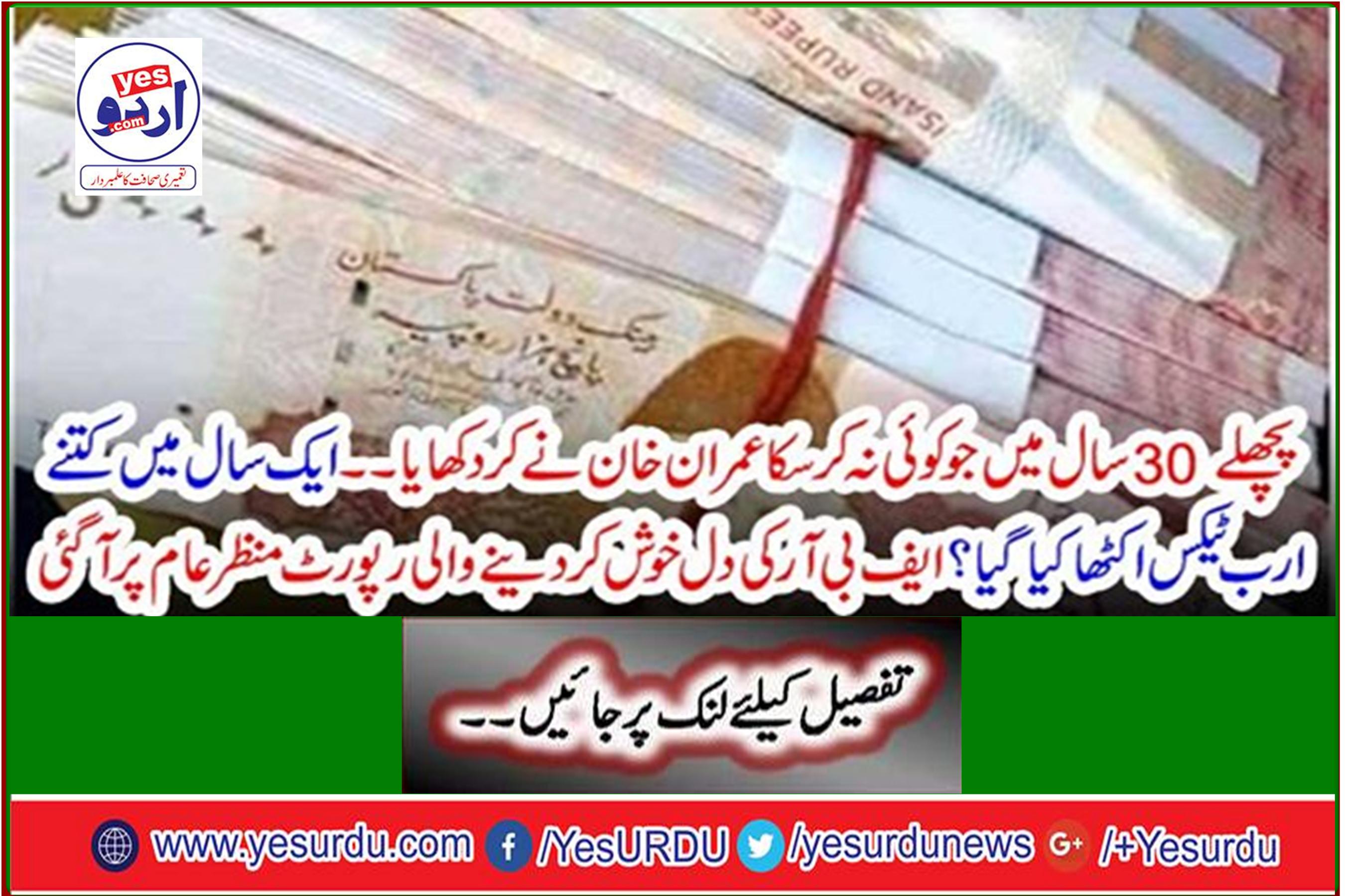 How many billion tax have been collected in one year? FBR's heartfelt report has surfaced