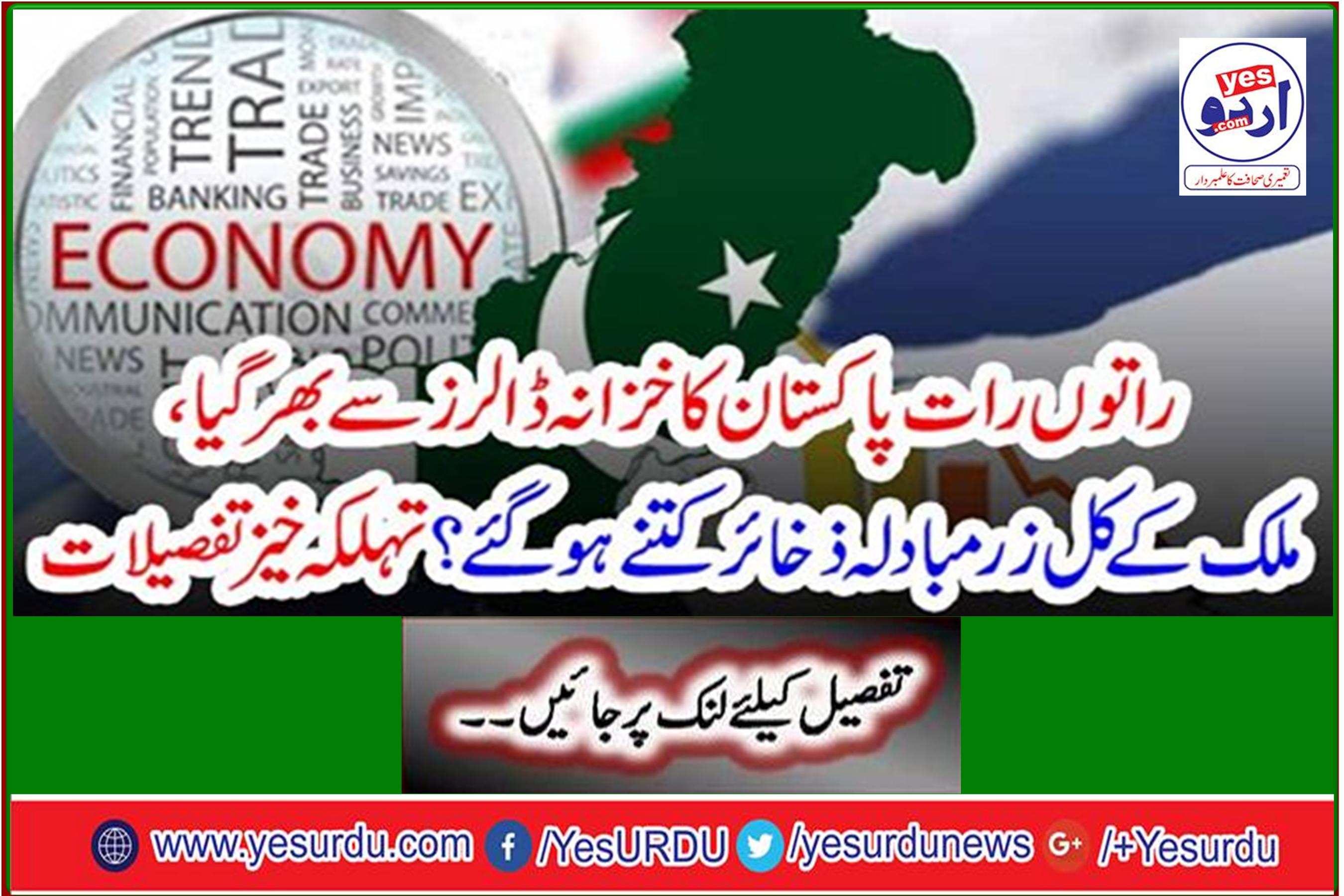 Overnight Pakistan's treasury was filled with dollars, how many total foreign exchange reserves were there? Spacious details