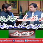 "2 Pathans come together ... Shahid Afridi's decision to surrender the nation to Imran Khan