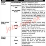 NUML Islamabad Jobs 2019 for Teaching Faculty