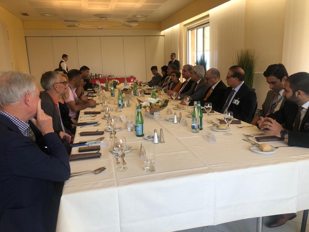 Pic FM intrachted with International & Pak media based in Geneva