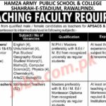Hamza,Army,Public,School,&,College,Rawalpindi,Jobs,2019,For,80+,Pre-School,Teachers,&,Subject,Specialists,Full,Time,NEW