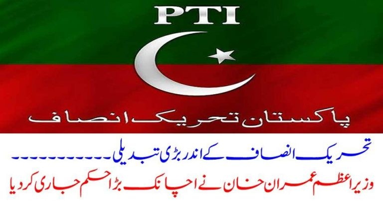 Biggest, Change, in, PTI, Imran Khan, announced, big, order