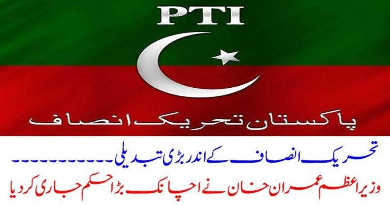 Biggest, Change, in, PTI, Imran Khan, announced, big, order