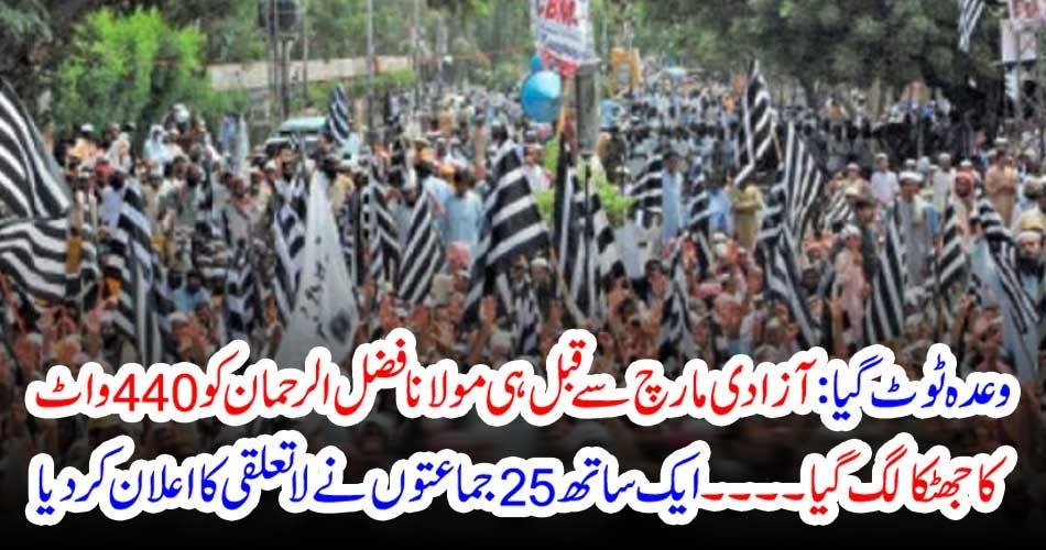before, Azadi March, Molana Fazal ur Rahman, got, shocked