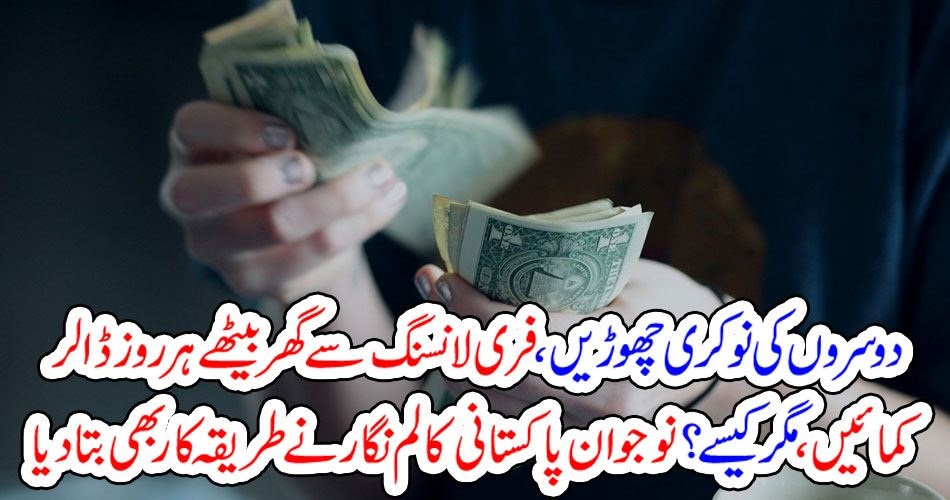 Avoid, other's, services, you, can, earn, money, through, free, lancing, young, Pakistani, columnist, told, the, best, way, to, earn, moeny, sitting, at, the, home
