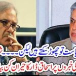 SHEHBAZ SHARIEF, CAN, LEFT, THE, POLITICS, BUT, NOT, NAWAZ SHAREIF, SAYS, ISHAQ DAR