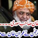 Khan Sahib Suri ... Maulana Fazlur Rehman apologized to Imran Khan