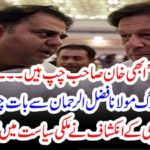 Now Khan is quiet ... Our people are talking to Maulana Fazlur Rehman ", Fawad Chaudhry's disclosure stirred in domestic politics