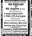 TEACHERS, AND, PROFESSIONALS, REQUIRED, OF, MA, ENGLISH, BS, ENGLISH, SPOKEN, ENGLISH, IELTS, TOEFL, PTE, PROF. ENGLISH