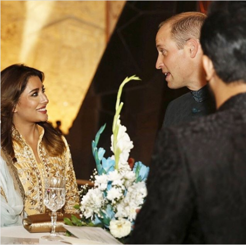 Prince, William, is, real, life, Prince, says, Mehwish Hayat, famous, Pakistani, actros, and, actresses, meet, him, at, the, party