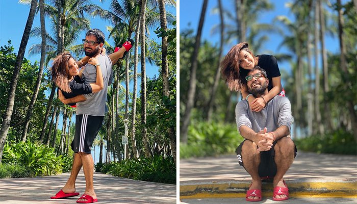 iqra aziz, and, yasir hussain, shared, pics, visiting, in, bangkok