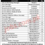 Hashir Autos Multan Jobs 2019 For 153+ Sales/Marketing, Service Advisors, CROs, Computer Operator, Technicians & Other 