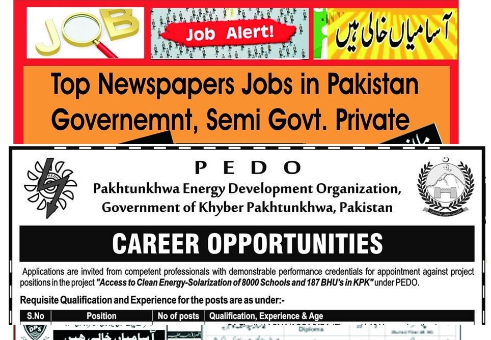 Pakhtunkhwa Energy Development Organization (PEDO) Jobs 2019 for 20+ Assistant Managers and Managers (Multiple Categories)