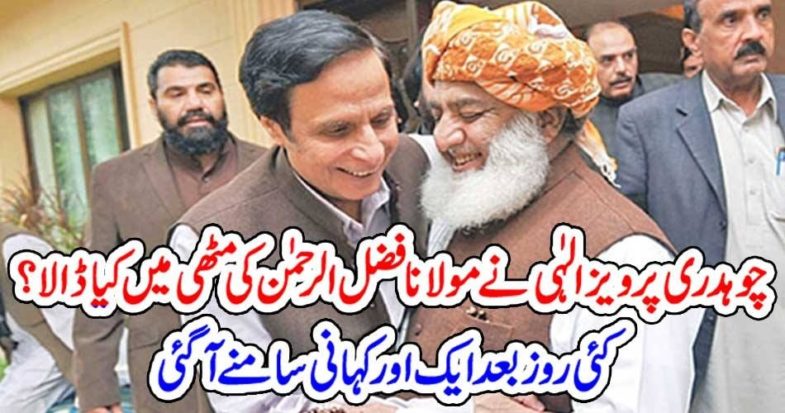 Pervez Ilahi, put, something, in, hand, of, Molana Fazal ur rahman, story, revealed