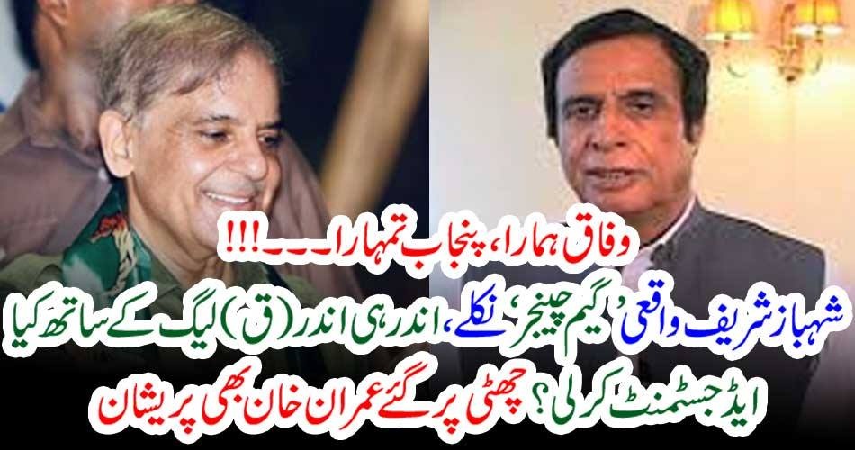 Pervez Ilahi, and, Shehbaz Sharief, wants, to, share, power, in, Federal, and, Punjab, equally
