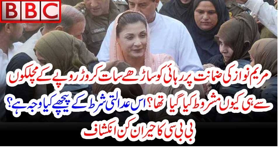 why, 7.5 million, rupees, bail, accepted, for, maryam nawaz, shareif,