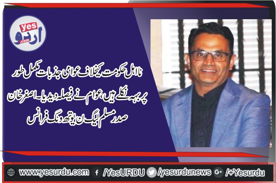 Ch. Muhammad Asghar Khabn, President, PMLN, Youth wing, France, condemned,govt, efforts, to, sabotage,kashmir
