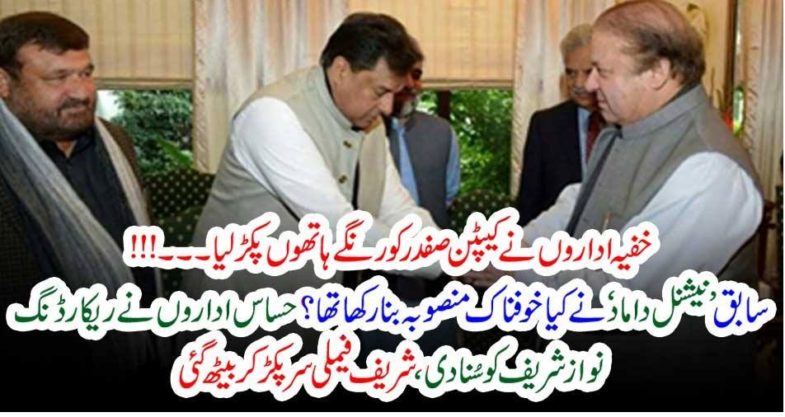 son, in, law, of, Nawaz Sahreif, Captain, Muhammad Safdar, arrested,red, handed, by,agencies, he, was, plotting, for, Dharna, of, Molana Fazal ur Rahman